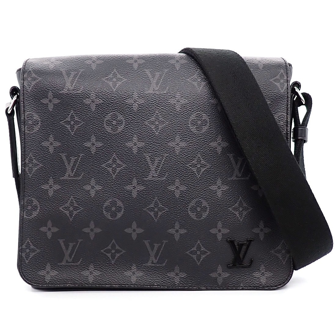 ルイ・ヴィトン LOUIS VUITTON ショルダーバッグ ディストリクト PM M44000 ブラック グレー モノグラムエクリプスキャンバス 【中古】
