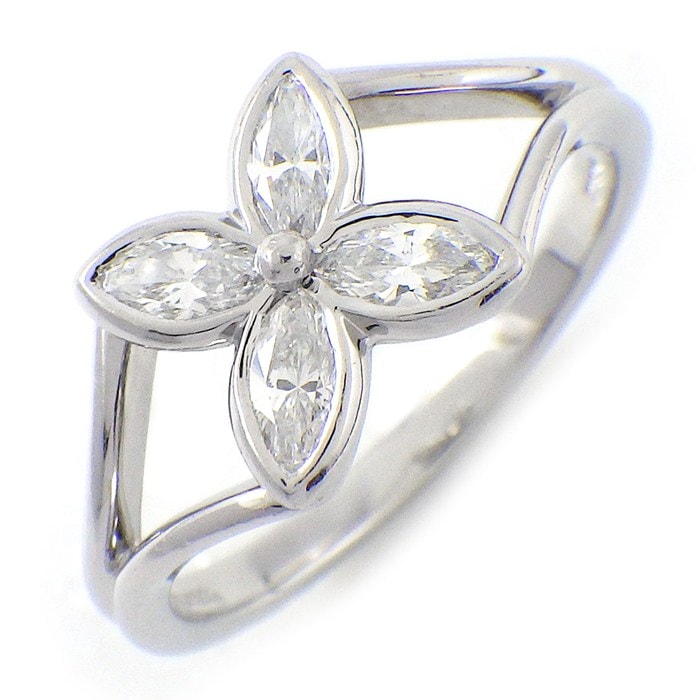 ティファニー Tiffany & Co. リング ビクトリア ヴィクトリア マーキスカット ダイヤモンド PT950 10号 【中古】