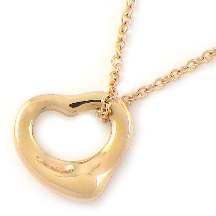 ティファニー Tiffany & Co. ネックレス オープンハート 11mm幅モデル K18PG 【中古】