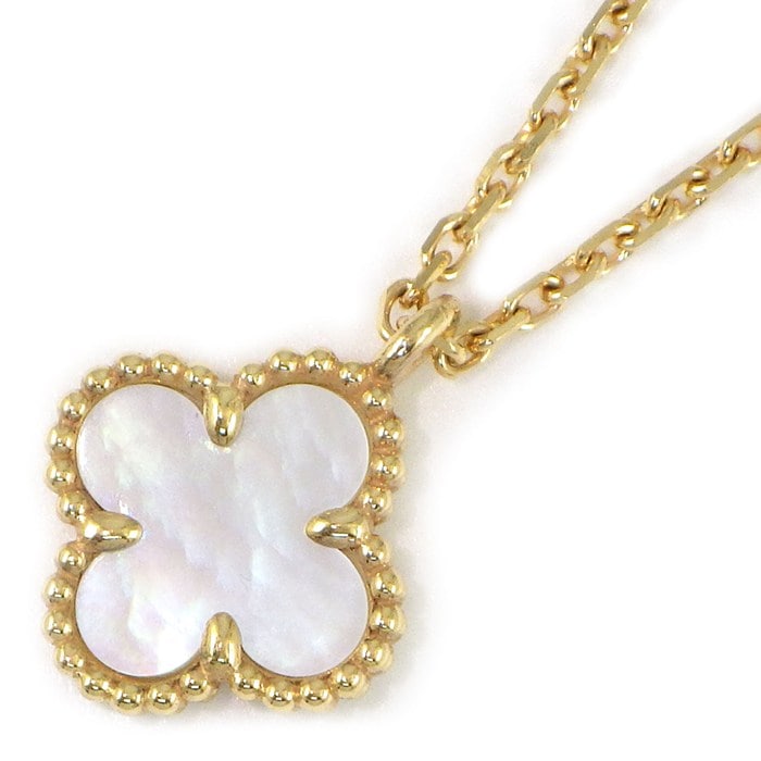 ヴァンクリーフ＆アーペル Van Cleef & Arpels ネックレス スウィートアルハンブラ VCARF69100 ホワイト シェル K18YG 【中古】