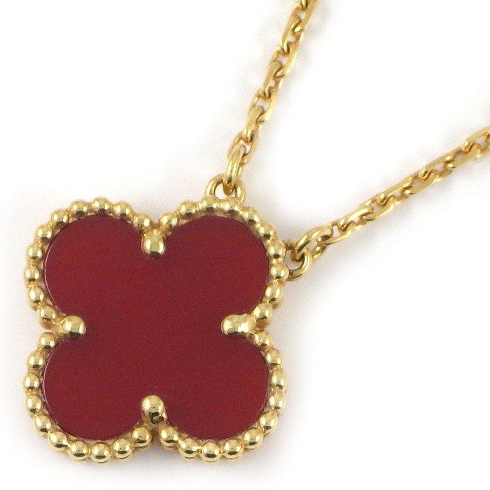 ヴァンクリーフ＆アーペル Van Cleef & Arpels ネックレス ヴィンテージアルハンブラ VCARD38500 カーネリアン K18YG 【中古】