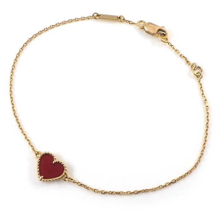 ヴァンクリーフ＆アーペル Van Cleef & Arpels ブレスレット スウィートアルハンブラ ハート VCARN59L00 カーネリアン K18YG 【中古】