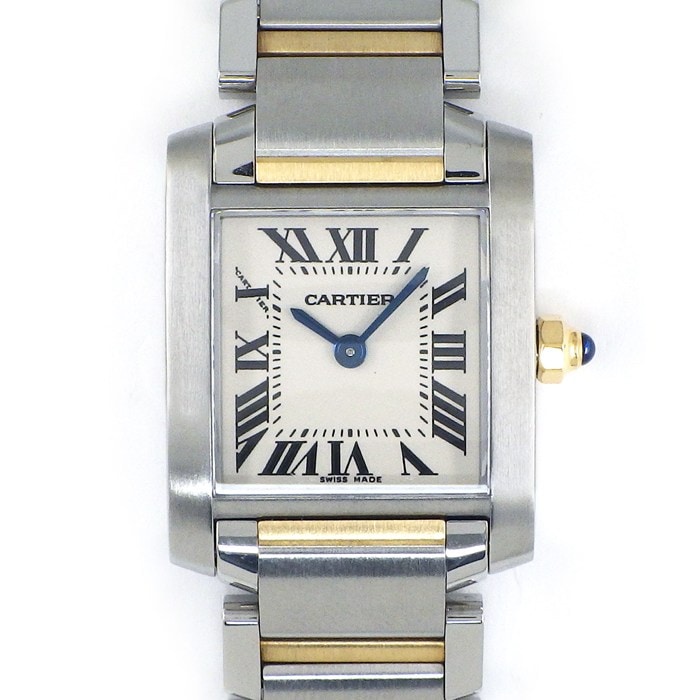 カルティエ Cartier 腕時計 パンテール ミニ WSPN0019 ローマンインデックス スクエア シルバー文字盤 SS クオーツアナログ 【中古】 カルティエ Cartier 腕時計 パンテール ミニ WSPN0019 ローマン