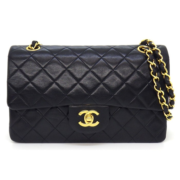シャネル CHANEL ショルダーバッグ マトラッセ23 クラシック スモール ハンドバッグ A01113 1990年代 ブラック ボルドー ラムスキン 【中古】