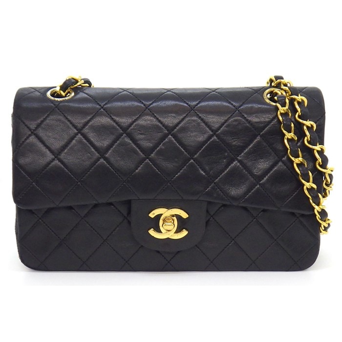 シャネル CHANEL ショルダーバッグ マトラッセ23 クラシック スモール ハンドバッグ A01113 1990年代 ブラック ボルドー ラムスキン 【中古】