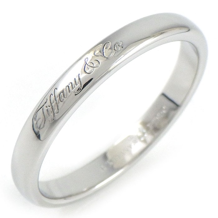ティファニー Tiffany & Co. リング ノーツ ルシダ ロゴ PT950 19号 【中古】