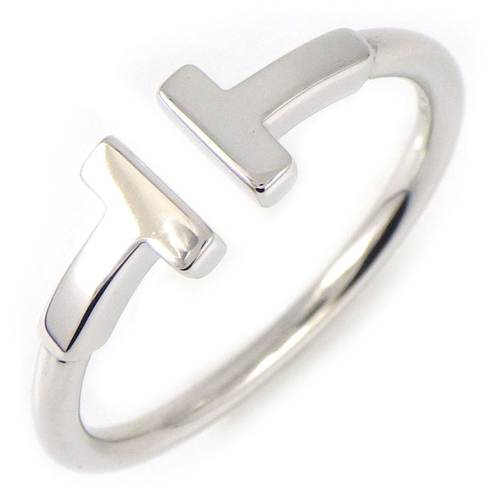 ティファニー Tiffany & Co. リング Tワイヤー 60148374 K18WG 14.5号 【中古】