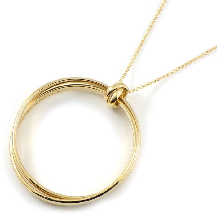 ティファニー Tiffany & Co. ロングネックレス パロマメロディ サークル ラージ K18YG 【中古】