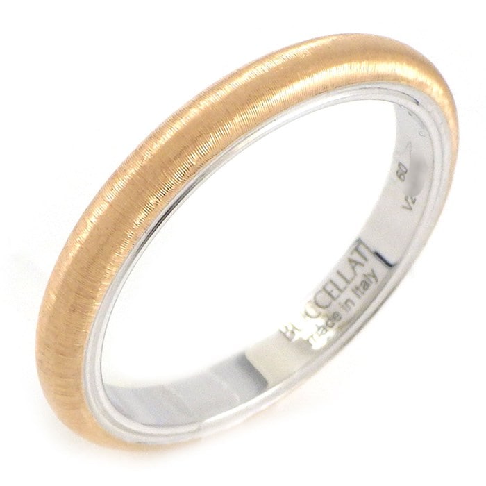 ブチェラッティ Buccellati リング フェーディ エターナル ウェディング JAUETE008143 K18PG K18WG 19号 / #60 【箱・保付き】 【中古】