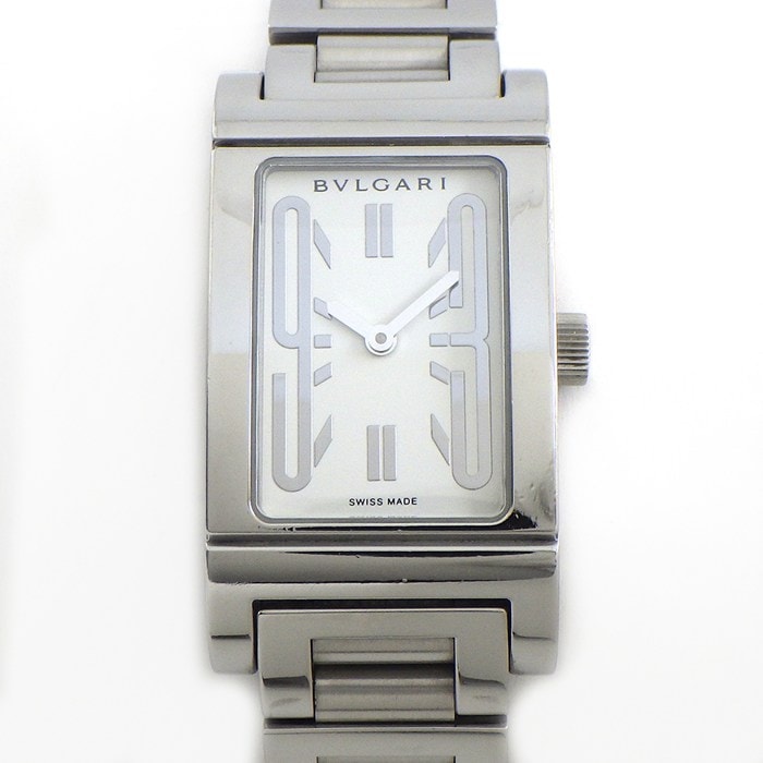 ブルガリ BVLGARI 腕時計 レッタンゴロ RT39S レクタンギュラー ホワイト文字盤 SS クオーツアナログ 【中古】