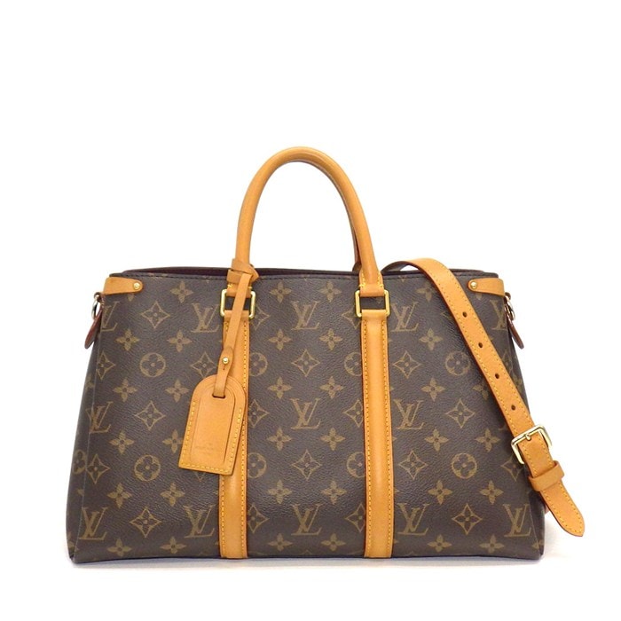 ルイ・ヴィトン LOUIS VUITTON ハンドバッグ スフロ MM M44816 2019年 ブラウン モノグラムキャンバス レザー ゴールド金具 【中古】