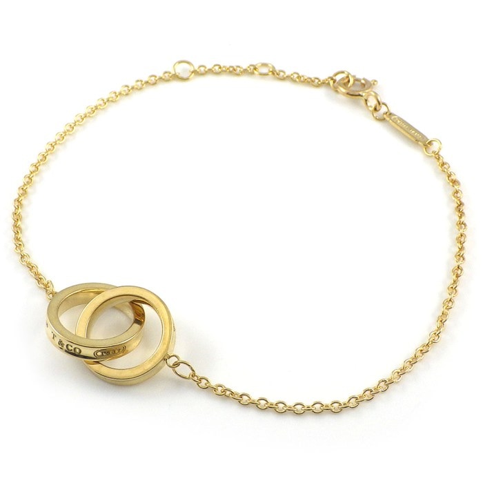 ティファニー Tiffany & Co. ブレスレット 1837 インターロッキング サークル チェーン 60149773 ロゴ K18YG 【中古】