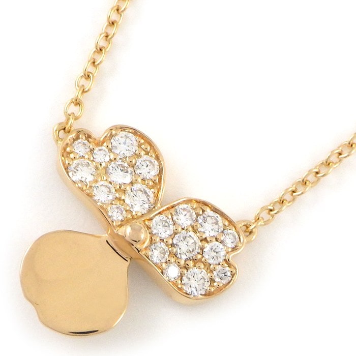  ティファニー Tiffany & Co. ネックレス ペーパーフラワー ダイヤモンド K18PG 【中古】