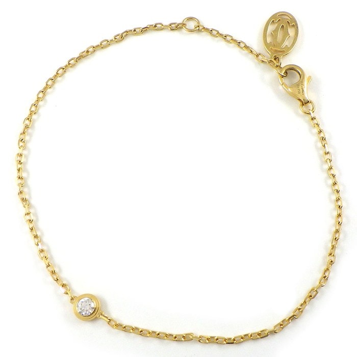 カルティエ Cartier ブレスレット ダムール SM ディアマン レジェ B6043300 1ポイント ダイヤモンド 0.09ct K18YG 【箱・保付き】 【中古】