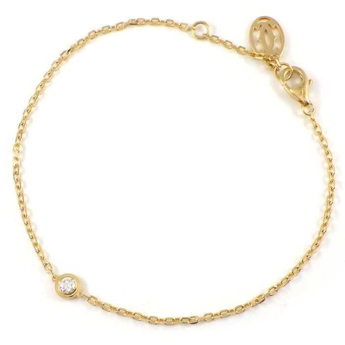 カルティエ Cartier ブレスレット ダムール SM ディアマン レジェ B6043300 ダイヤモンド 0.09ct K18YG 【箱・保付き】 【中古】