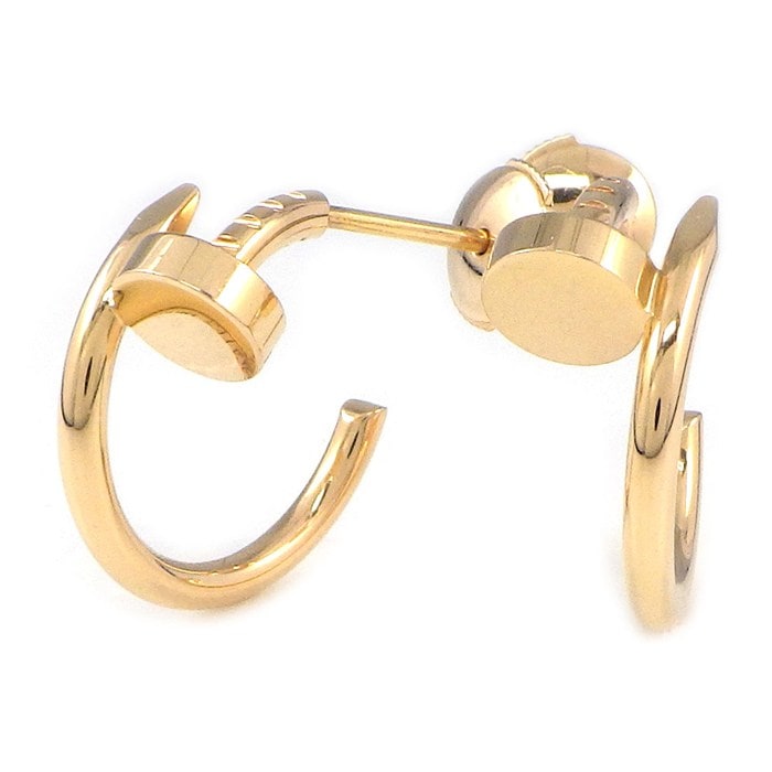 カルティエ Cartier ピアス ジュストアンクル フープ SM B8301234 釘モチーフ K18PG 【中古】