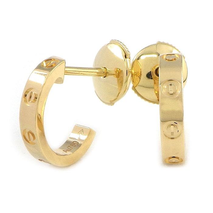 カルティエ Cartier ピアス ラブ フープ SM B8028800 K18YG 【中古】