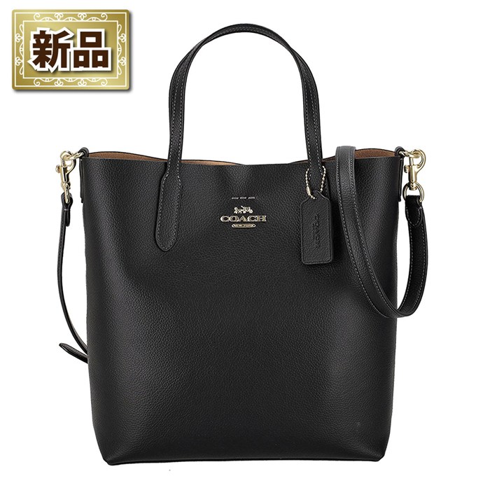 【新品】コーチ COACH ショルダー/トートバッグ スモール セア トート CP036 IMBLK 2025 AW ブラック ダブルフェース レザー ゴールド金具