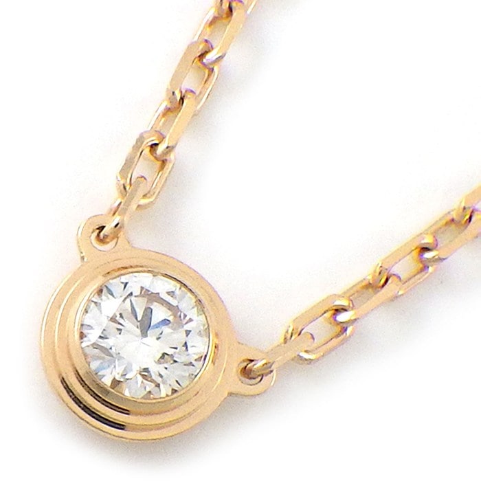 カルティエ Cartier ネックレス ダムール SM ディアマン レジェ B7215700 1ポイント ダイヤモンド 0.09ct K18PG 【中古】