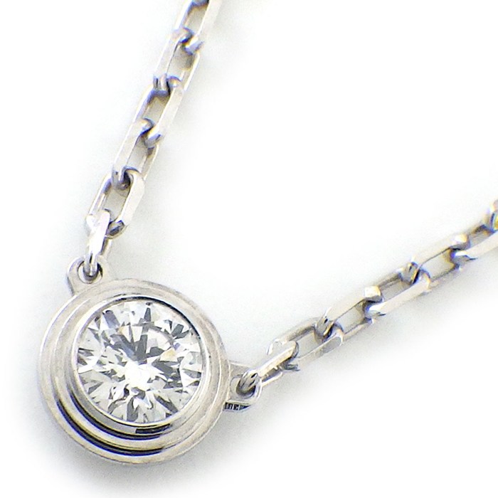 カルティエ Cartier ネックレス ダムール スモールモデル SM ディアマン レジェ B7215900 1ポイント ダイヤモンド 0.09ct K18WG 【中古】