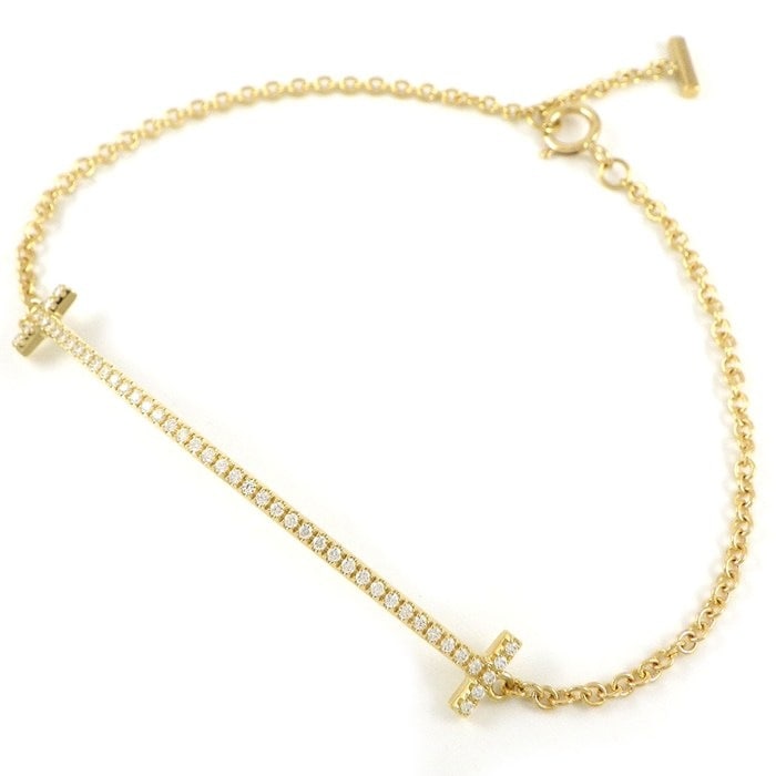 ティファニー Tiffany & Co. ブレスレット Tスマイル スモール 60150751 ダイヤモンド 計0.12ct K18YG 【中古】