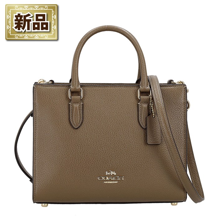 【新品】コーチ COACH トートバッグ/ショルダーバッグ マギー スモール トート CY668 IMV2R 2026 SS ダークストーン レザー ゴールド金具