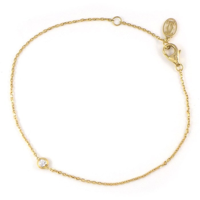 カルティエ Cartier ブレスレット ダムール XS ディアマン レジェ B6045617 1ポイント ダイヤモンド 0.04ct K18YG 【中古】