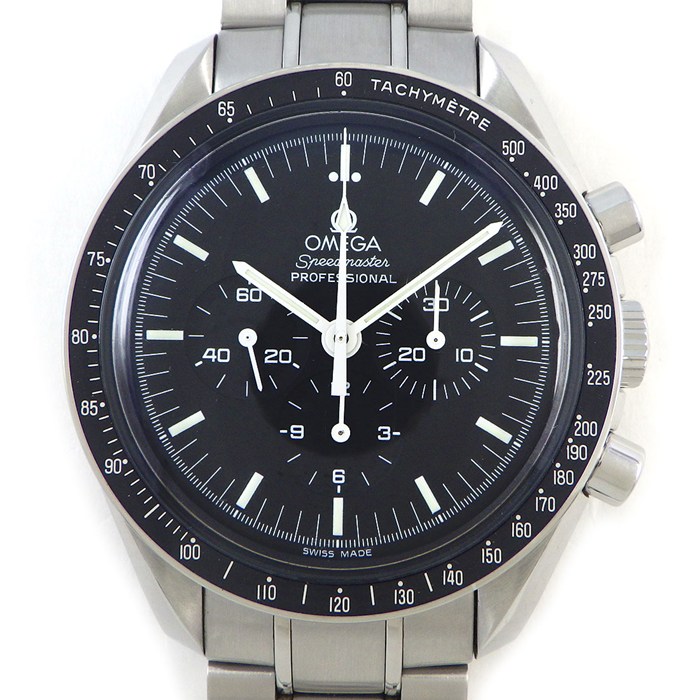 オメガ OMEGA 腕時計 スピードマスター ムーンスウォッチ プロフェショナル 3570.50.00 ブラック文字盤 クロノグラフ タキメーター スモールセコンド 夜光針/インデックス SS 手巻き 【箱・保付き】 【中古】