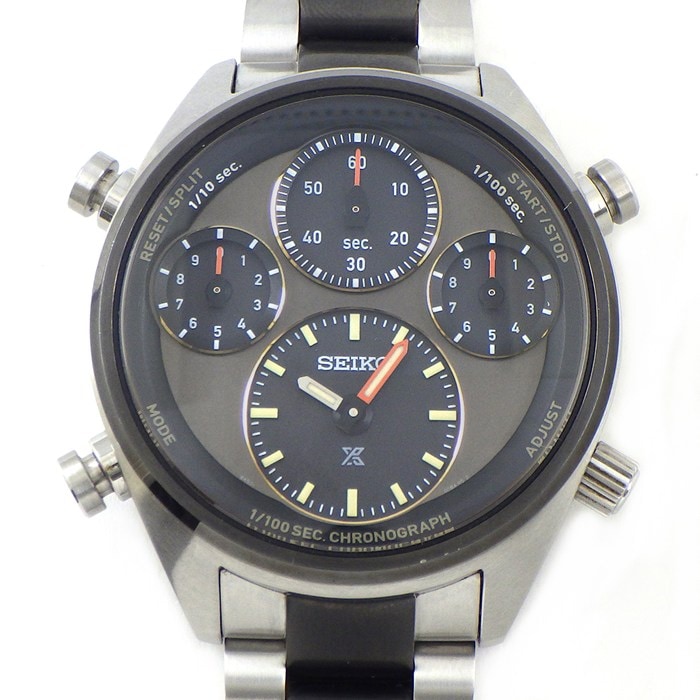 セイコー SEIKO 腕時計 プロスペックス アナログクオーツクロノグラフ 40周年記念限定モデル SBER005/8A50-00C0 クロノグラフ 夜光針 夜光インデックス ストップウォッチ ブラウン/ブラック文字盤 SS ソーラー 【箱・保付き】 【中古】
