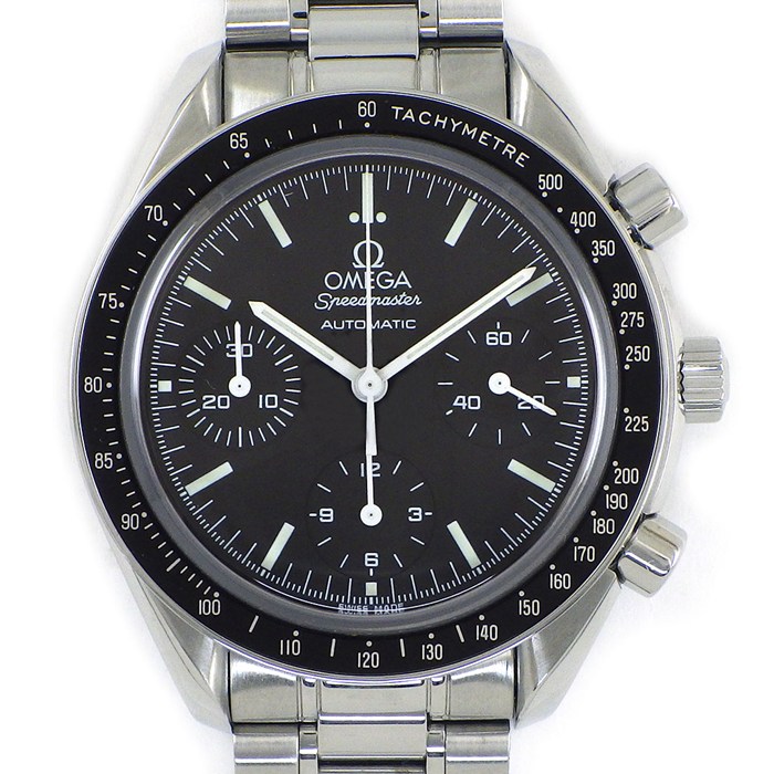 オメガ OMEGA 腕時計 スピードマスター 3539.50.00 ブラック文字盤 クロノグラフ タキメーター 夜光インデックス 夜光針 スモールセコンド SS 自動巻き 【中古】