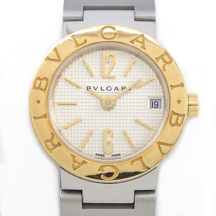 ブルガリ BVLGARI 腕時計 ブルガリブルガリ BB23SG/BB23WSGD/N デイト クルドパリ ギョーシェ シルバー文字盤 K18YG SS クオーツアナログ 【箱・保付き】 【中古】