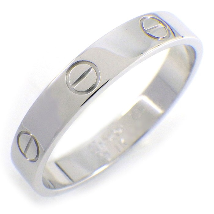 カルティエ Cartier リング ラブ スモールモデル SM K18WG 18.5号 / #59 【中古】
