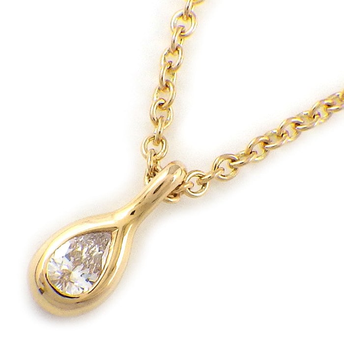 ティファニー Tiffany & Co. ネックレス バイザヤード 60147816 1ポイント ペアシェイプ ダイヤモンド 0.07ct K18PG 【中古】