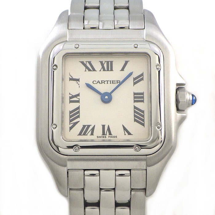 カルティエ Cartier 腕時計 パンテール SM W25033P5 アイボリー文字盤 ローマンインデックス SS クオーツアナログ 【中古】