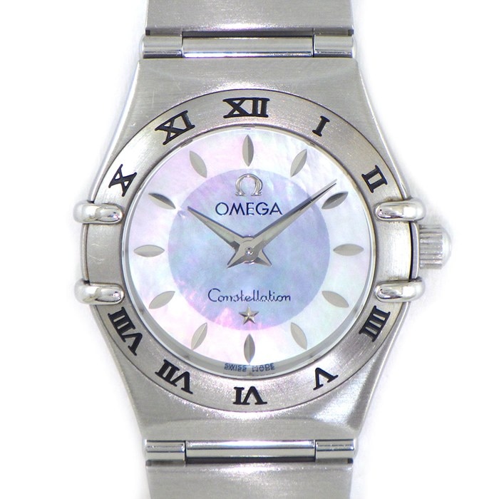 オメガ OMEGA 腕時計 コンステレーション ミニ 1562.84 ブルー/ホワイトシェル文字盤 SS クオーツアナログ 【中古】