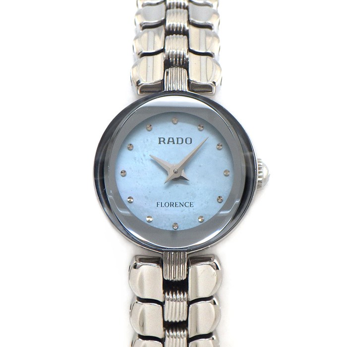 ラドー RADO 腕時計 フローレンス 080.3765.4 ライトブルー マザーオブパール文字盤 SS クオーツアナログ 【箱・保付き】 【中古】