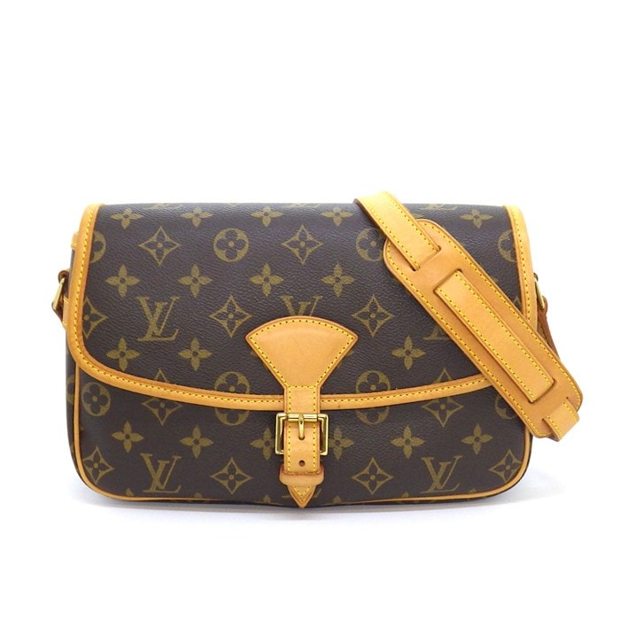 ルイ・ヴィトン LOUIS VUITTON ショルダーバッグ ソローニュ M42250 2004年 ブラウン モノグラムキャンバス レザー ゴールド金具 【中古】
