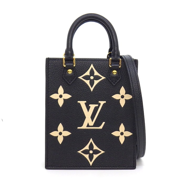 ルイ・ヴィトン LOUIS VUITTON ショルダーバッグ プティット サックプラ M81416 ブラック バイカラー モノグラムアンプラント 【中古】