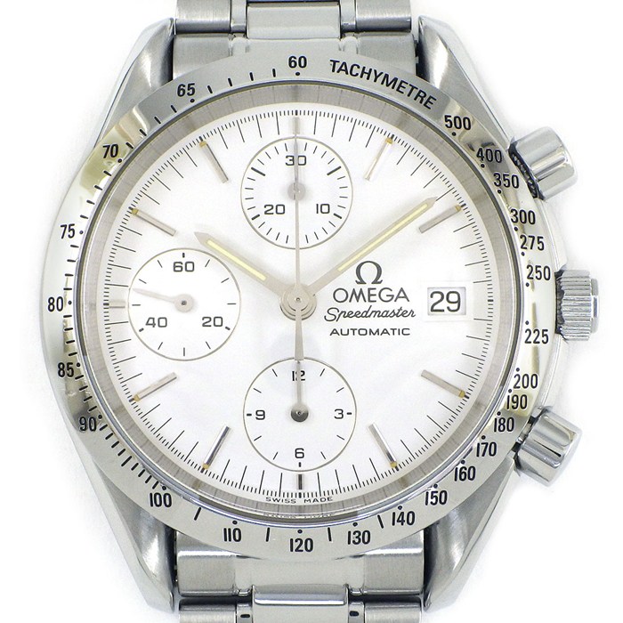 オメガ OMEGA 腕時計 スピードマスター 3511.20 ホワイト文字盤 デイト クロノグラフ タキメーター スモールセコンド SS 自動巻き 【OH済み】 【中古】