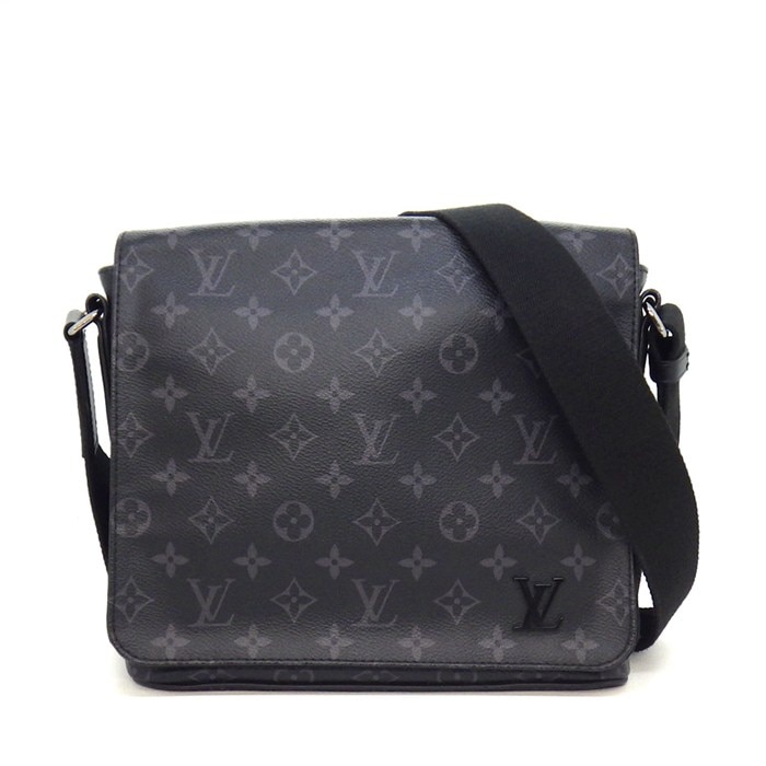 ルイ・ヴィトン LOUIS VUITTON ショルダーバッグ ディストリクト PM M44000 2020年 モノグラムエクリプスキャンバス レザー 【中古】