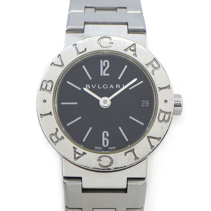 ブルガリ BVLGARI 腕時計 ブルガリブルガリ BB23SS デイト ブラック文字盤 SS クオーツアナログ 【箱・保付き】 【中古】