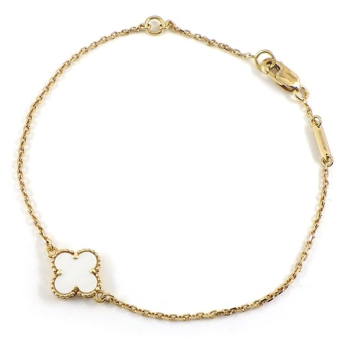 ヴァンクリーフ＆アーペル Van Cleef & Arpels ブレスレット スウィートアルハンブラ VCARF68800 ホワイト シェル K18YG 【中古】