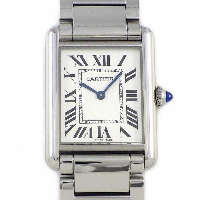 カルティエ Cartier 腕時計 タンクマスト LM WSTA0052 レクタンギュラー シルバー文字盤 ローマンインデックス SS クオーツアナログ 【箱・保付き】 【中古】