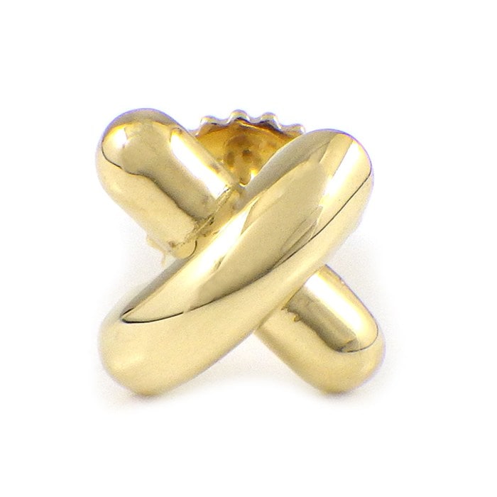 ティファニー Tiffany & Co. ピアス クロスステッチ K18YG ※片方のみ 【中古】