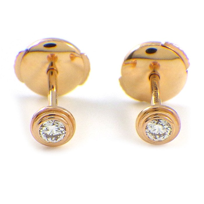 カルティエ Cartier ピアス ダムール ミニモデル XS ディアマン レジェ B8301214 2ポイント ダイヤモンド 計0.08ct K18PG 【箱・保付き】 【中古】