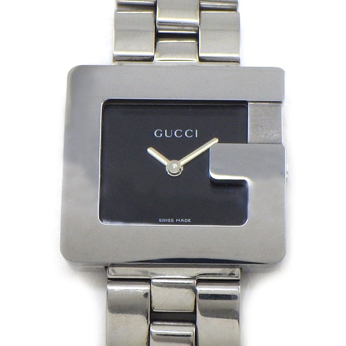 グッチ GUCCI 腕時計 Gスクエア 3600L スクエア ブラック文字盤 SS クオーツアナログ 【中古】