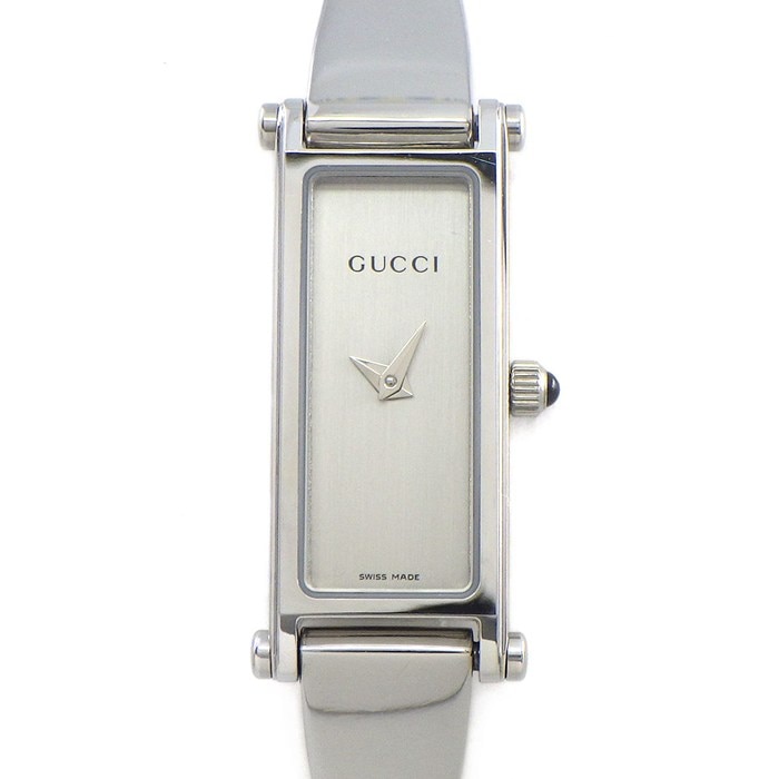 グッチ GUCCI 腕時計 ブレスウォッチ 1500L レクタンギュラー ヘアライン仕上げ シルバー文字盤 SS クオーツアナログ 【中古】