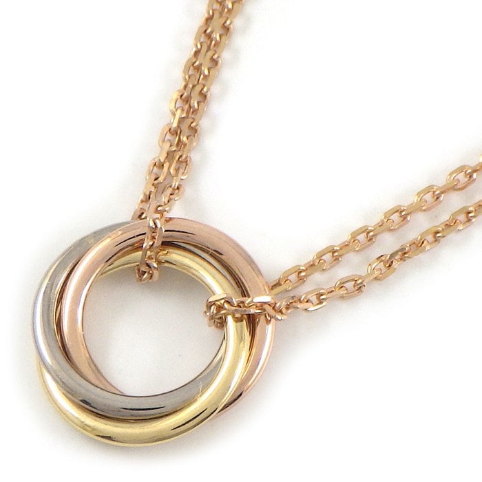 カルティエ Cartier ネックレス ベビー トリニティ サークル スリーカラー K18PG K18WG K18YG 【中古】