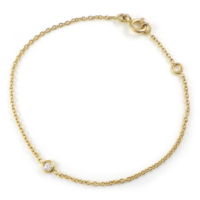 クリスチャンディオール Christian Dior ブレスレット ミミウィ 1ポイント ダイヤモンド K18YG 【中古】
