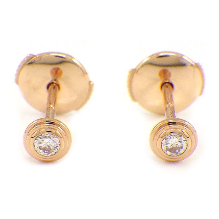 カルティエ Cartier ピアス ダムール ミニモデル XS ディアマン レジェ B8301214 2ポイント ダイヤモンド 計0.08ct K18PG 【中古】